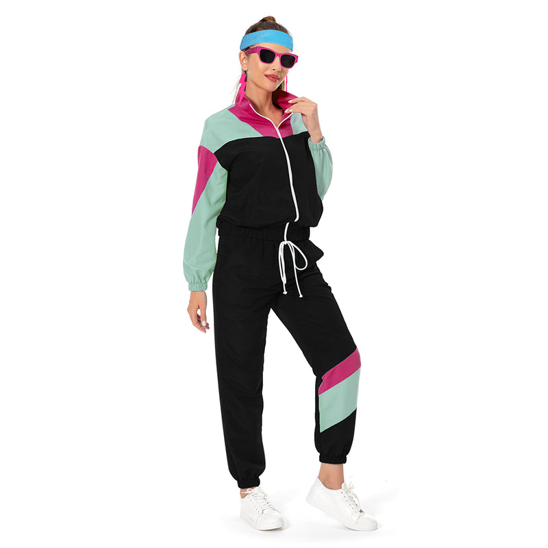 women tracksuit Cosplay Costume Outfits Halloween Carnival Suit 80s