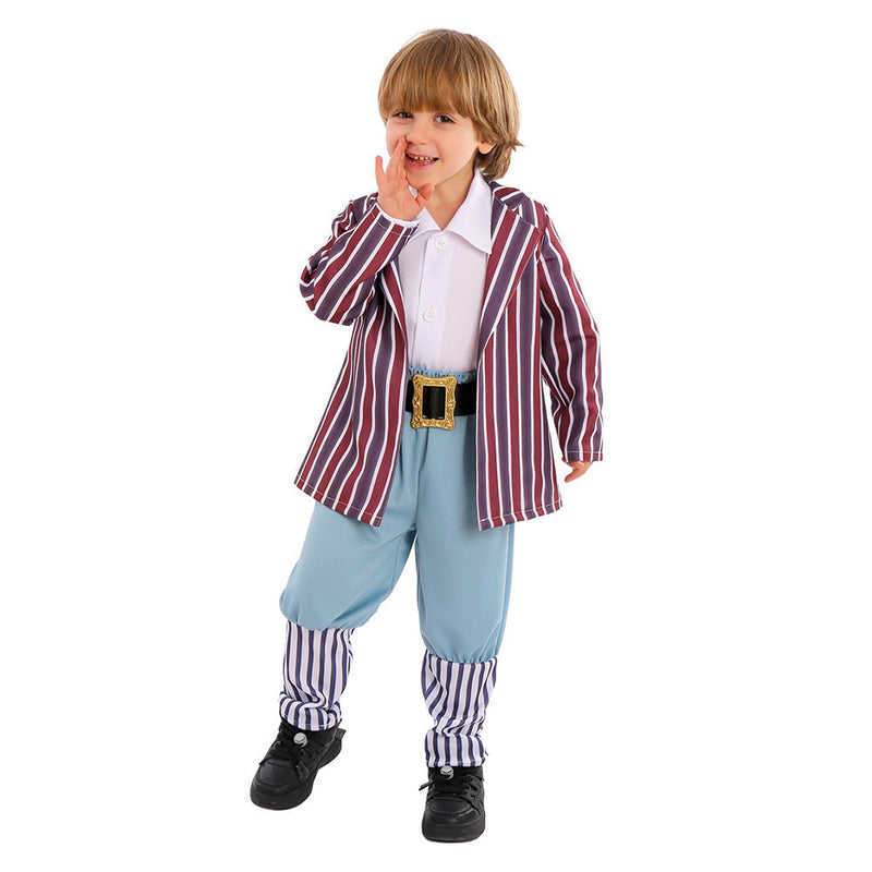 VeeGet Wonka Movie Oompa Loompa Kids Children Cosplay Costume Outfits Halloween Hoilday Carnival Suit