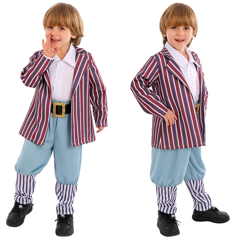 VeeGet Wonka Movie Oompa Loompa Kids Children Cosplay Costume Outfits Halloween Hoilday Carnival Suit BoysKidsCostume