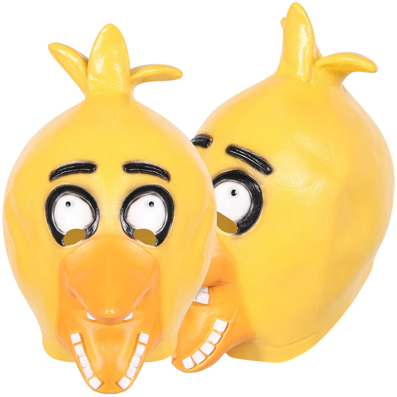 Yellow Chicken FNAF Mask Cosplay Latex Masks Helmet Masquerade Halloween Party Costume Props Chica LATEX MASK cosplay