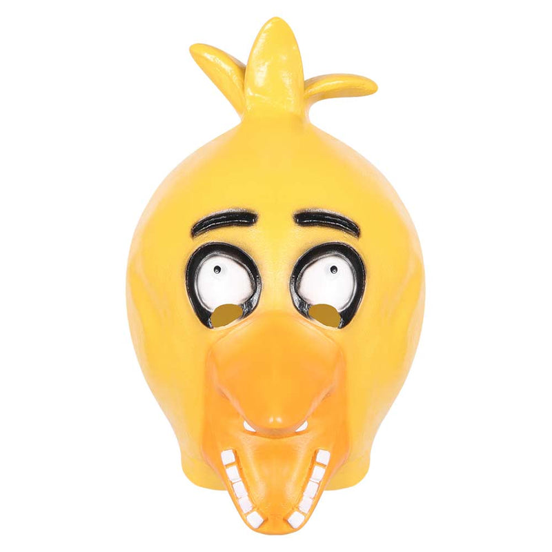 Yellow Chicken FNAF Mask Cosplay Latex Masks Helmet Masquerade Halloween Party Costume Props Chica LATEX MASK cosplay