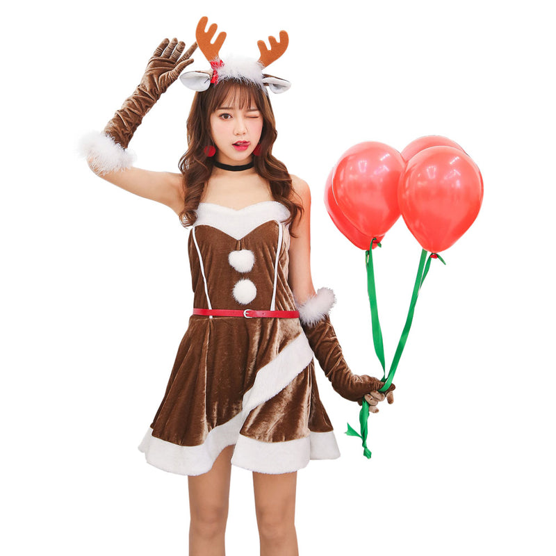 Yordearly christmas cosplay mascot tuna brown cute sexy party event costume