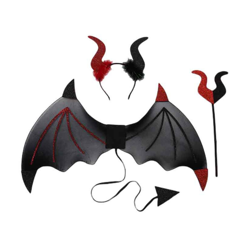 [YuraYura] Devil's Feather Devil Partset Little Devil Transformation Horn Feather Tail Cosplay Wings Casualty Steak Halloween Christmas Cosplay Props Costume Feather Steam Photography Costume 