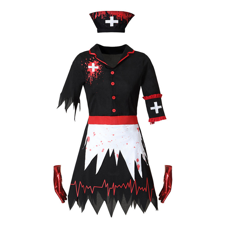 Zombie nurse Cosplay Costume Outfits Halloween Carnival Party Suit