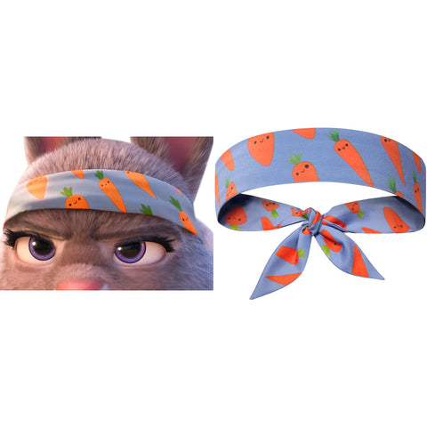 Zootopia+ Bonnie Hopps Cosplay Headband Scarf Costume Accessory Carnival Halloween Party Props