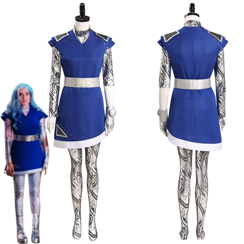 Adult Zombies 3 Addison Alien Cosplay Costume Top Skirt Outfits Halloween Carnival Suit