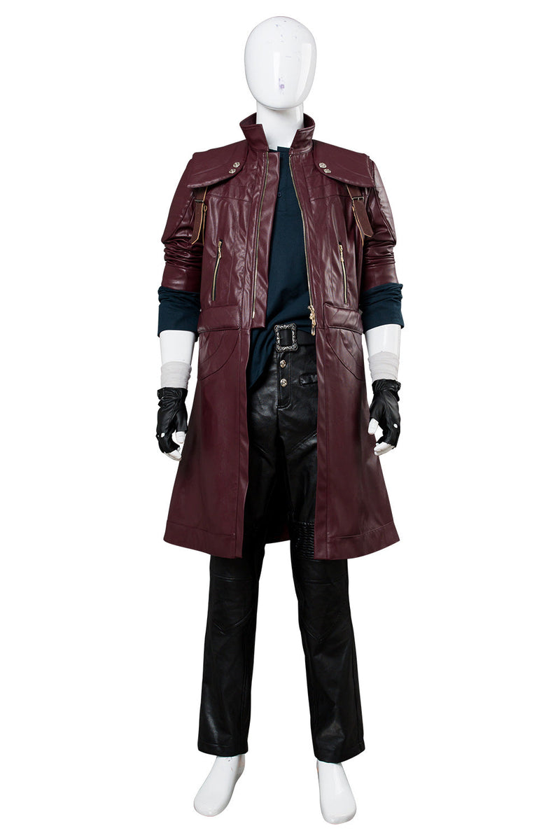 Devil May Cry V DMC5 Dante Aged Outfit Leather Cosplay Costume