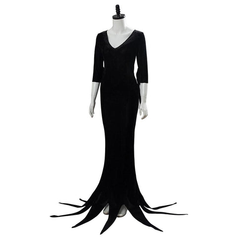 The Addams Family Morticia Addams Dress Outfit Cosplay Costume