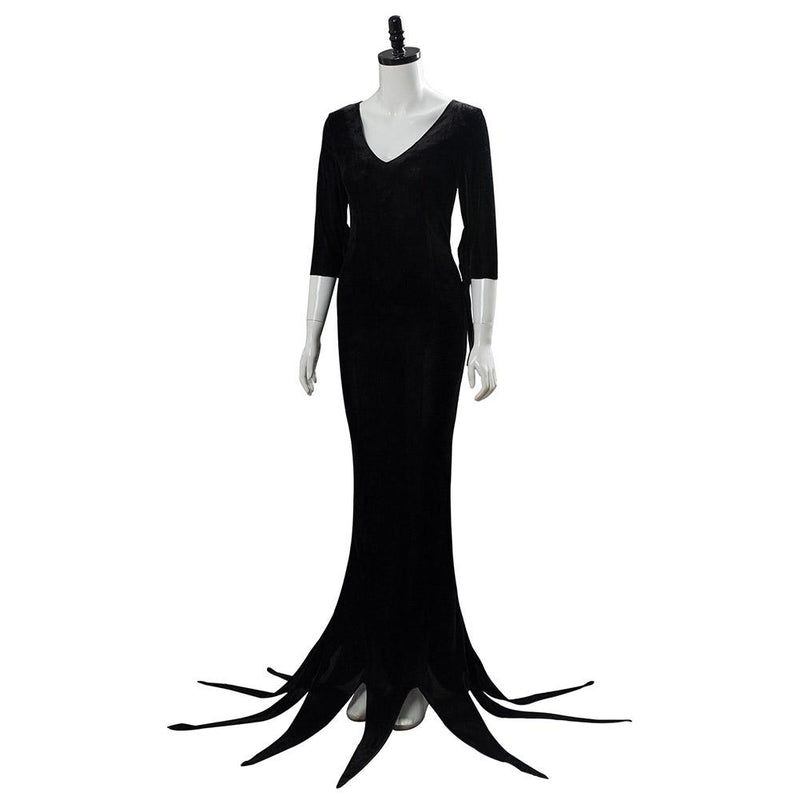 The Addams Family Morticia Addams Dress Outfit Cosplay Costume
