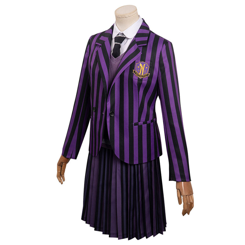 Wednesday - Enid Cosplay Costume Outfits Purple School Uniform Outfits Halloween Carnival Suit