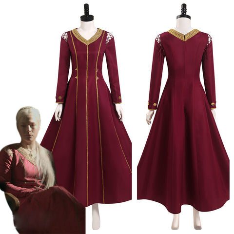 House of the Dragon - Rhaenyra Targaryen Cosplay Costume Dress Outfits Halloween Carnival Suit