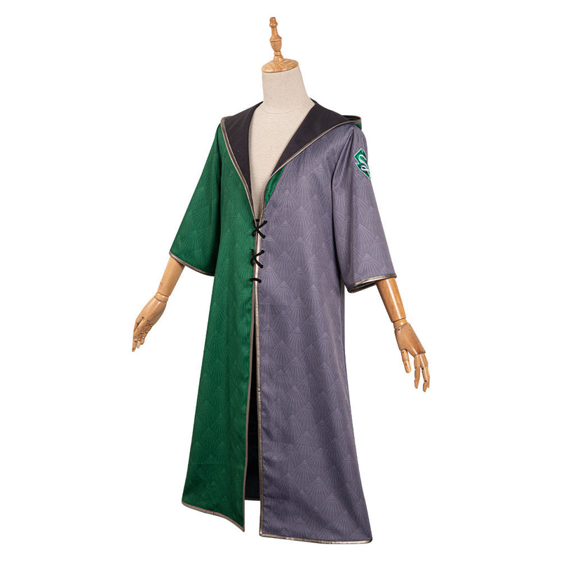 Kids Children Hogwarts Legacy Slytherin Robe Cosplay Costume Halloween Carnival Suit