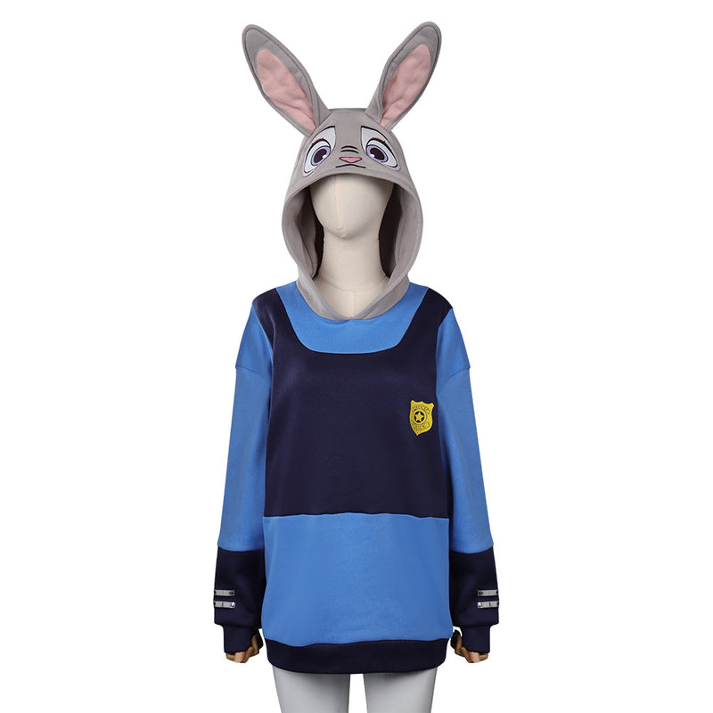 Adult Zootopia Judy Original Design Cosplay Costume Hoodies Sweatshirt Halloween Costume