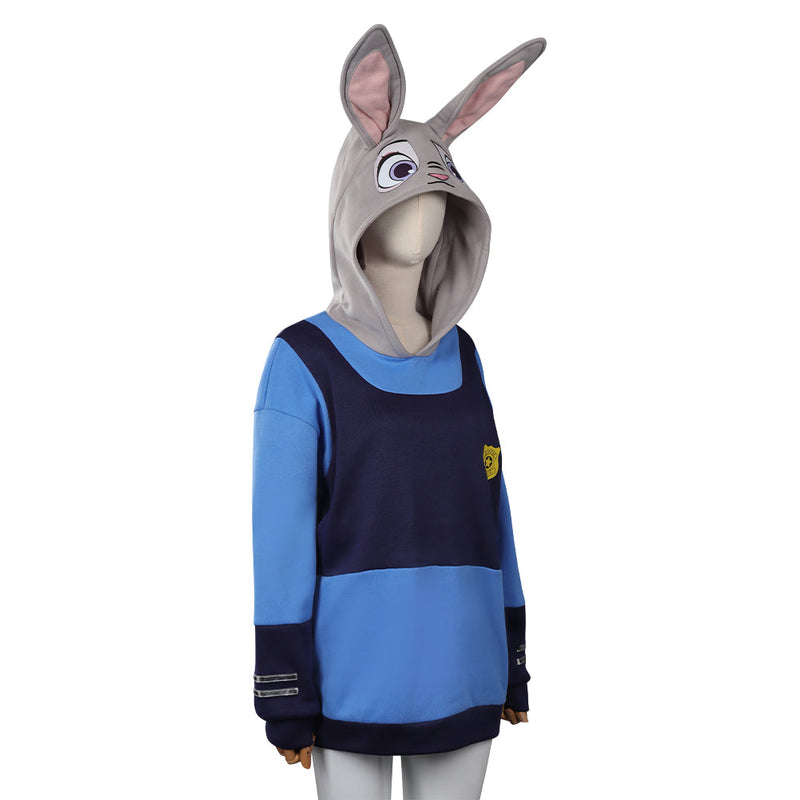 Adult Zootopia Judy Original Design Cosplay Costume Hoodies Sweatshirt Halloween Costume