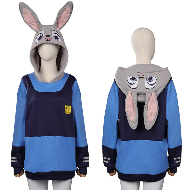 Adult Zootopia Judy Original Design Cosplay Costume Hoodies Sweatshirt Halloween Costume