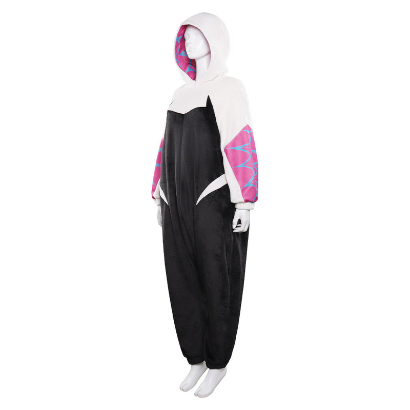 Spider-Man: Across The Spider-Verse Gwen Stacy Cosplay Costume Pajamas Adult Sleepwear Clothes Outfits