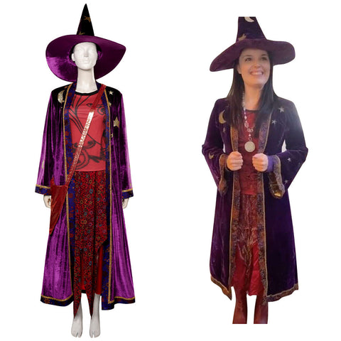 Halloweentown Marnie Piper Cosplay Costume Dress Hat Bag Outfits Halloween Carnival Suit