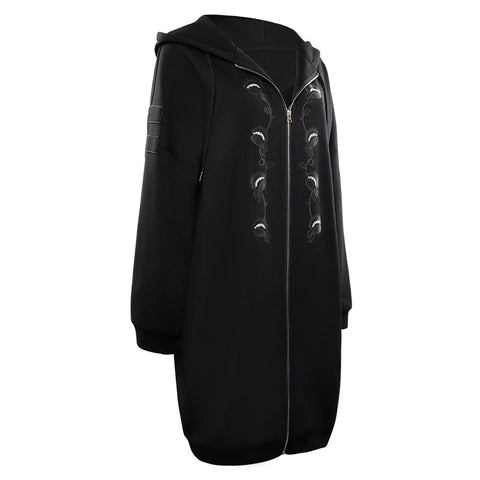 Wednesday (2022) Wednesday Addams Black Coat Cosplay Costume Long Coat Outfits