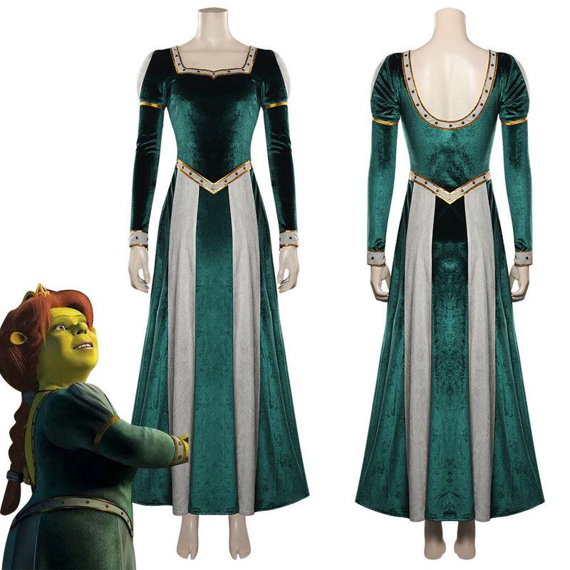 Shrek 2 Fiona Cosplay Costume Dress Outfits Halloween Carnival Party Suit