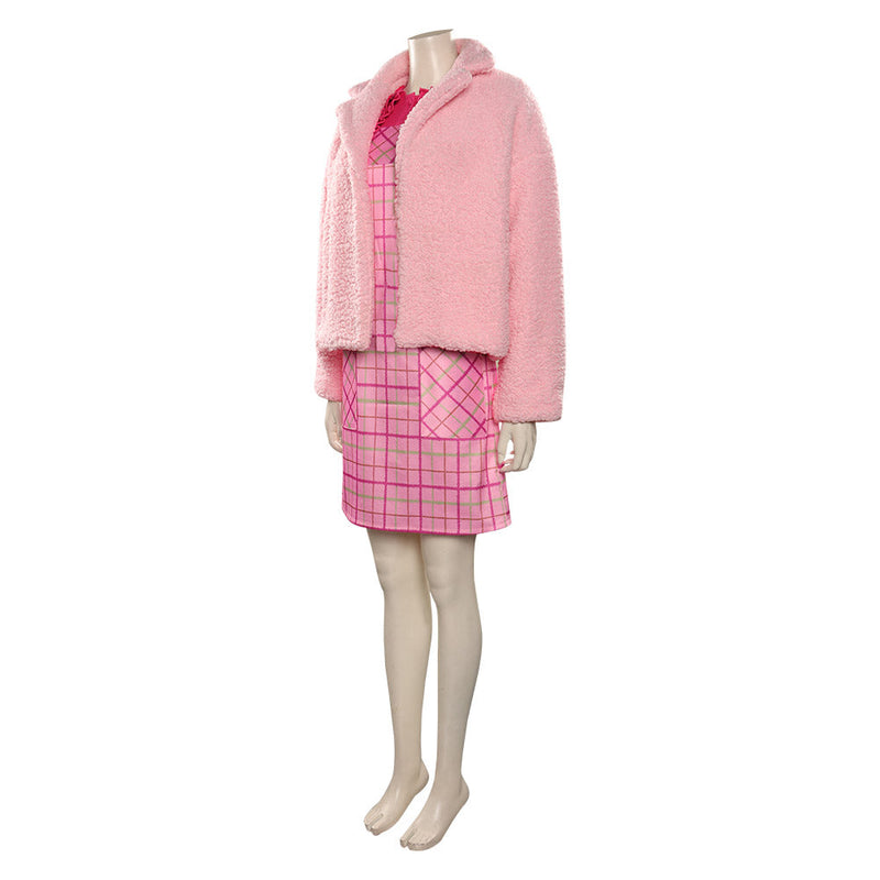 Wednesday (2022)-Enid Sinclair Cosplay Costume Pink Dress Coat Outfits Halloween Carnival Suit