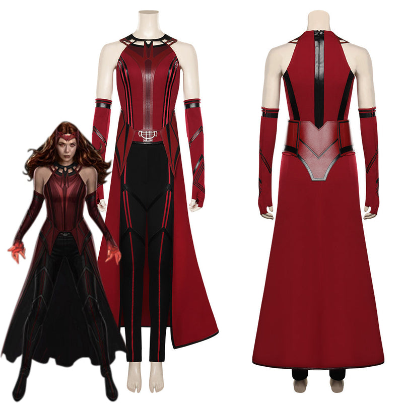 Doctor Strange in the Multiverse of Madness - Scarlet Witch Wanda Cosplay Costumes Outfits