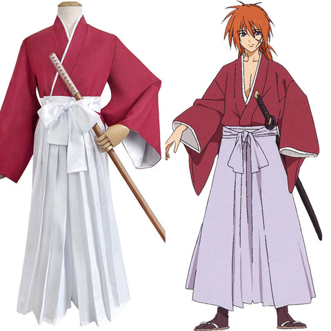 Rurouni Kenshin Himura Kenshin Cosplay Costume Outfits Halloween Carnival Suit