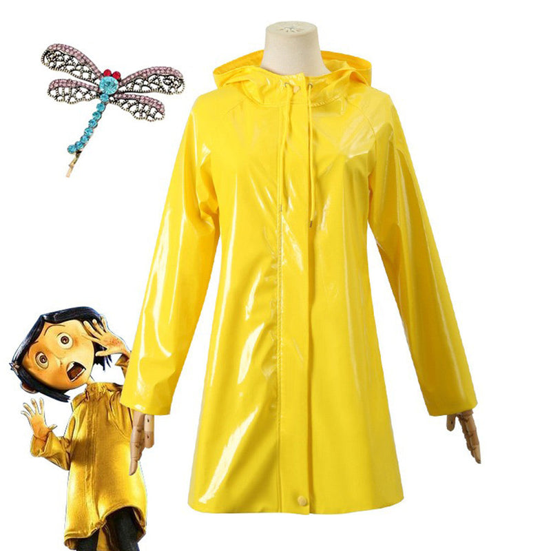 Coraline Cosplay Costume Coat Headband Outfits Halloween Carnival Suit