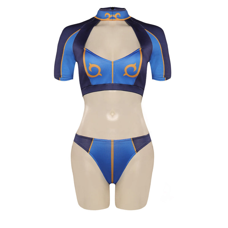 Street Fighter Chun-Li Cosplay Costume Swimsuits Halloween Carnival Pa ...