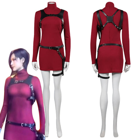 Resident Evil 4 Biohazard RE:4 Ada Wong Cosplay Costume Halloween Carnival Party Disguise Suit