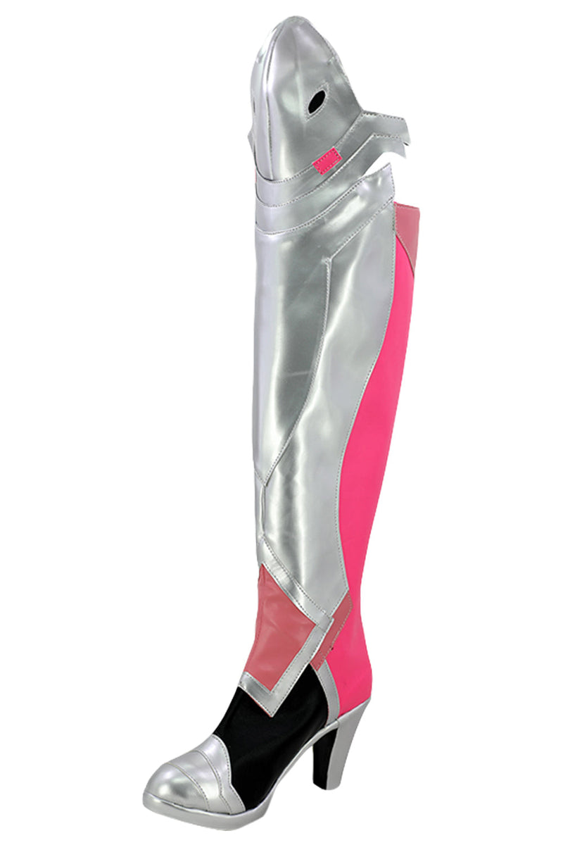 Overwatch Mercy Angela Ziegler Outfit Pink Mercy Skin Cosplay Shoes Boots