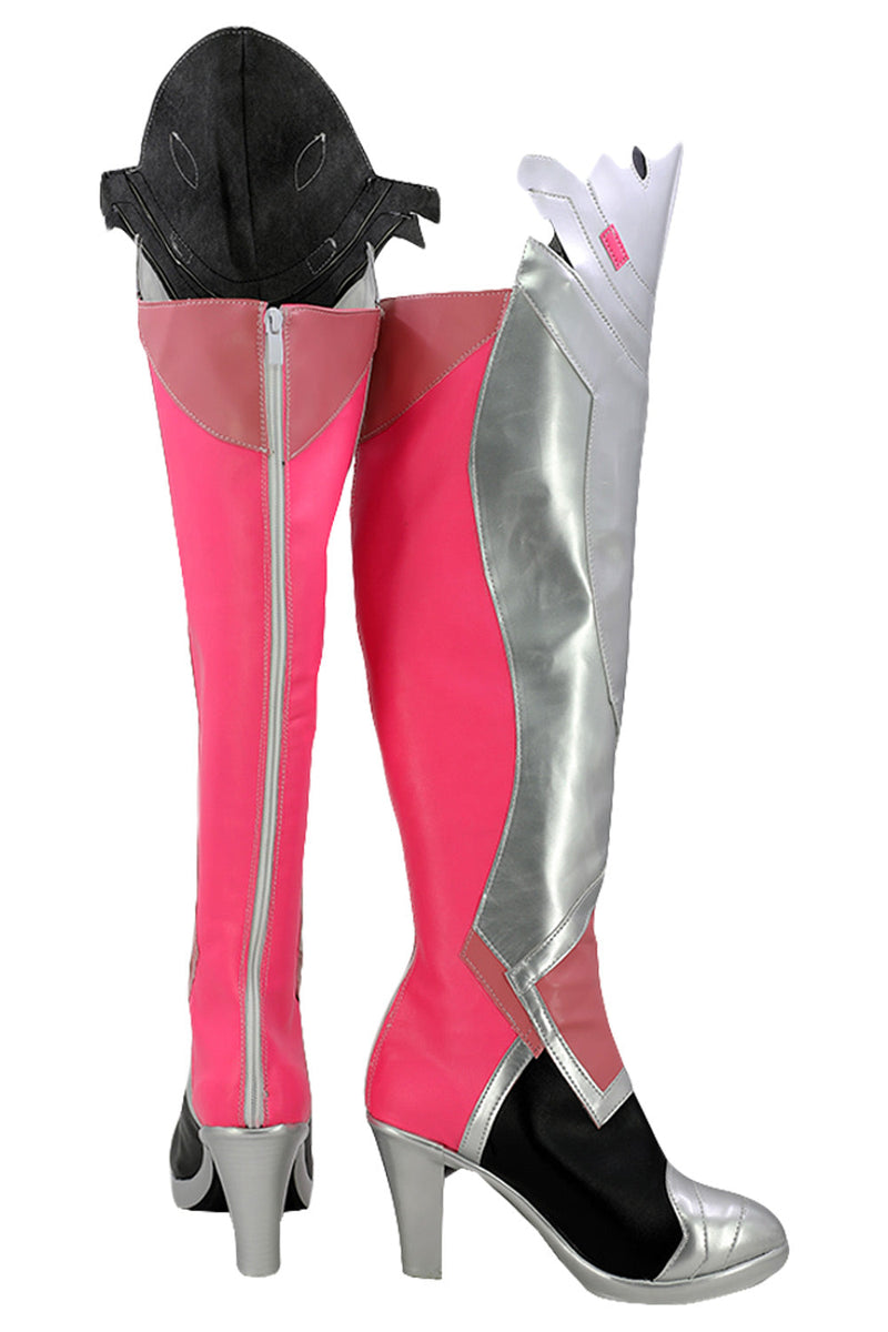 Overwatch Mercy Angela Ziegler Outfit Pink Mercy Skin Cosplay Shoes Boots