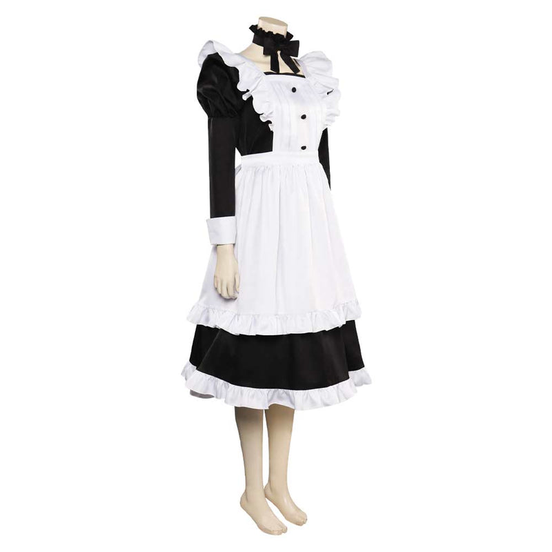 Maid Apron Dress Outfits Halloween Carnival Party Cosplay Costume