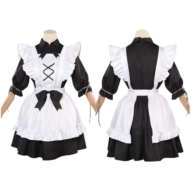 Maid Dress Black White Outfits Halloween Carnival Party Suit Cosplay Costume