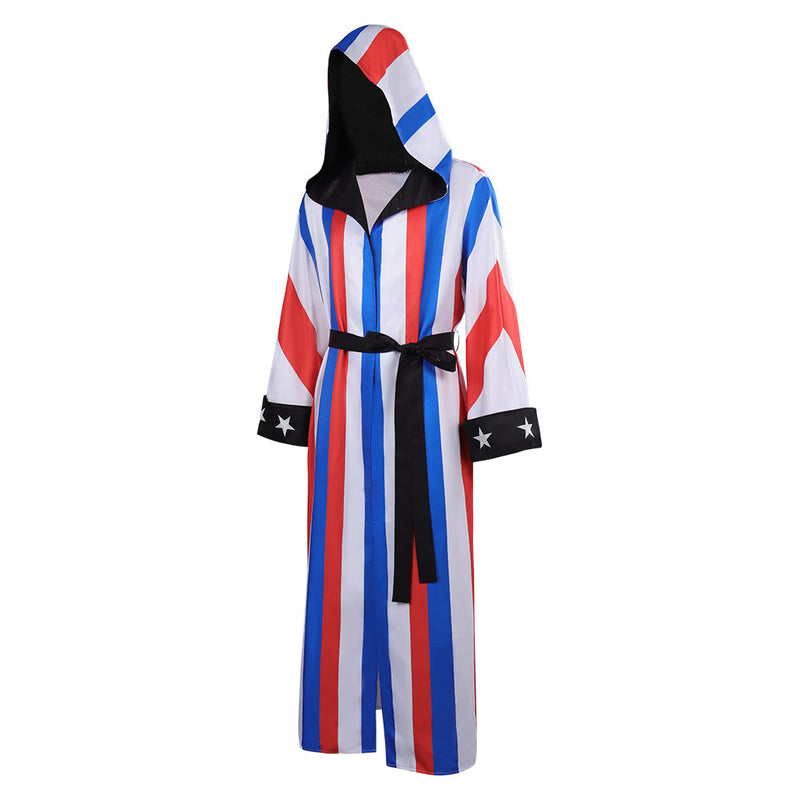 Adult Creed3 Adonis Creed Cosplay Costume Long Robe Belt Outfits Halloween Carnival Party Suit