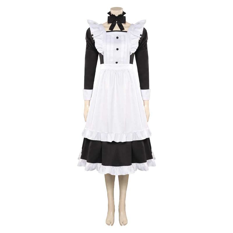 Maid Apron Dress Outfits Halloween Carnival Party Cosplay Costume