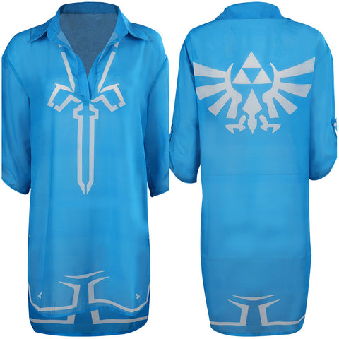 The Legend of Zelda Beach Cover up Swimsuit Kimono Cosplay Costume Halloween Carnival Suit