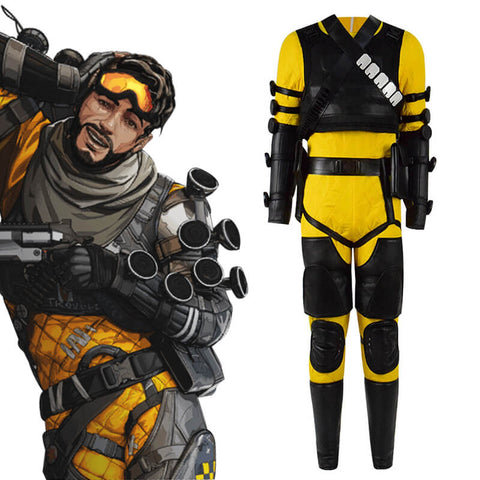 ACcosplay Apex Legends Mirage Yellow Full Set Cosplay Costume For Halloween