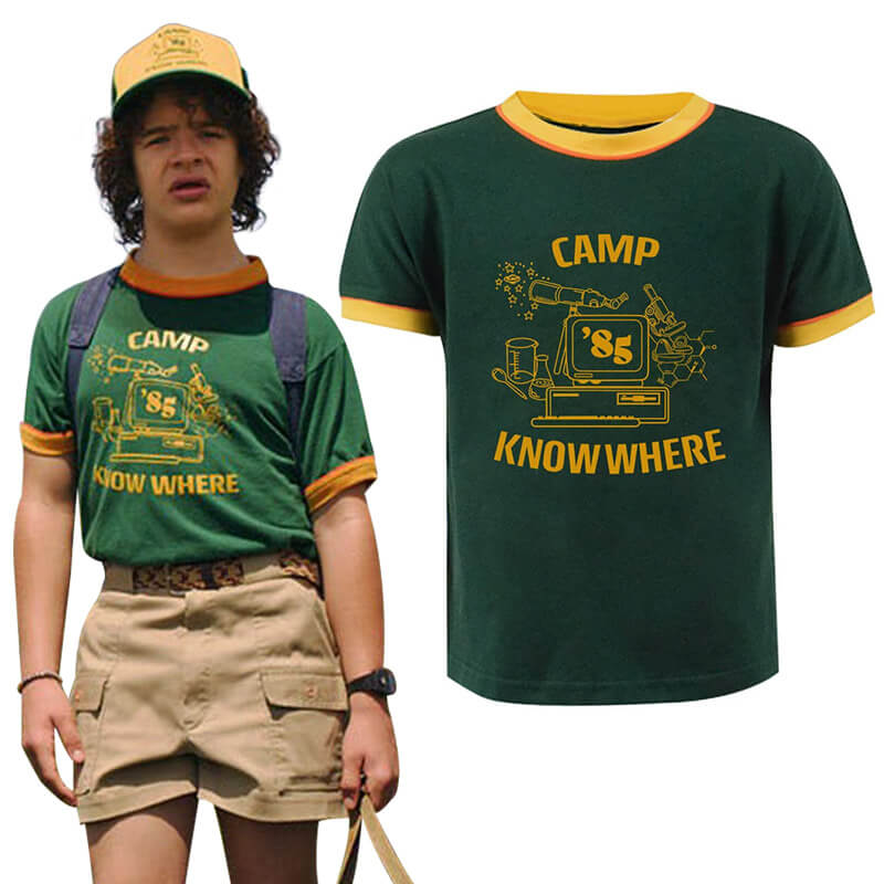 Stranger Things Dustin Shirt Camp Know Where Ringer Tee For Kids/Adults