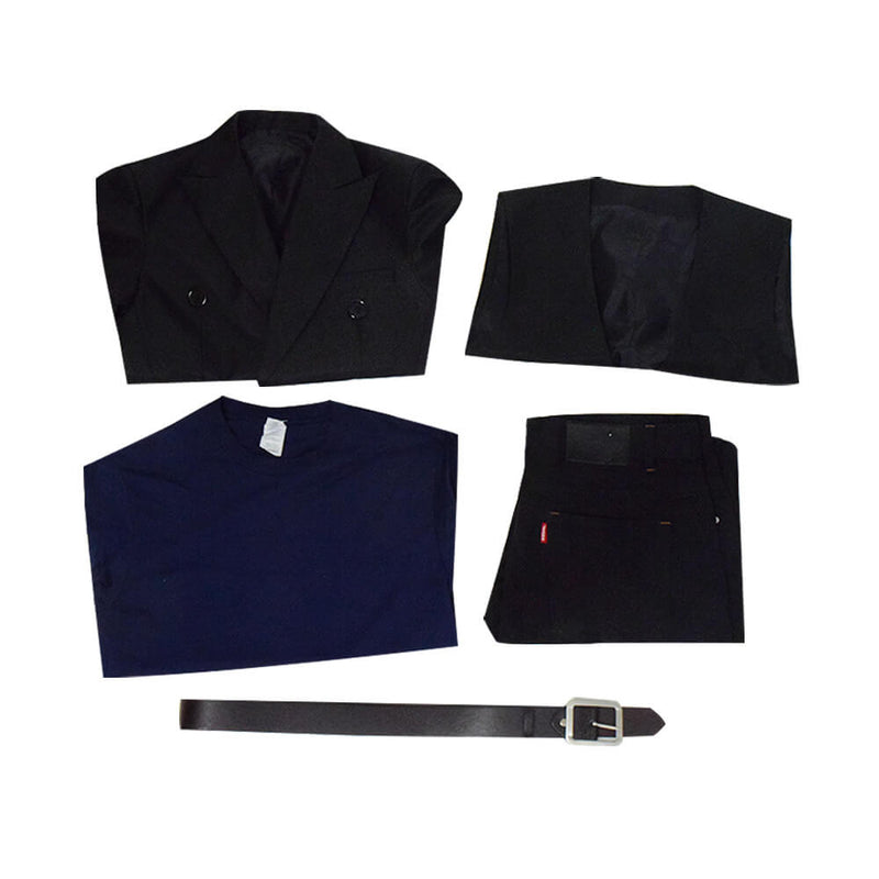 Good Omens David Tennant Black Full Set Crowley Costumes Cosplay ACcosplay