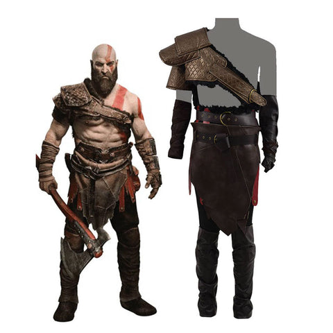 God of War 4 Kratos Cosplay Costume Halloween Outfit For Adults