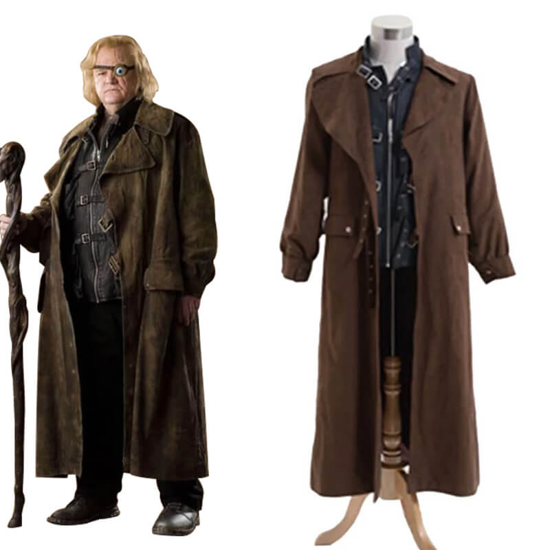Harry Potter Alastor Moody Mad-Eye Trench Coat Vest Cosplay Costume