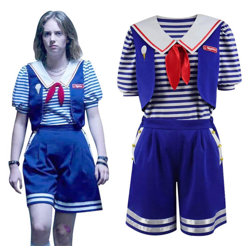 Stranger Things Season 3 Robin's Scoops Ahoy Uniform Halloween Costume