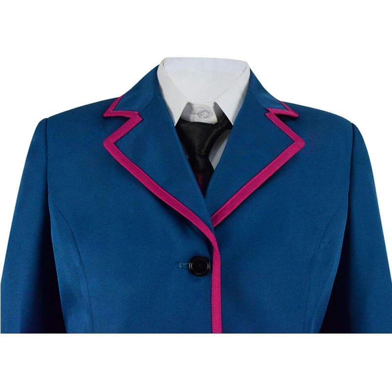 ﻿Adult The Umbrella Academy Blue School Uniform Outfit Cosplay Costume
