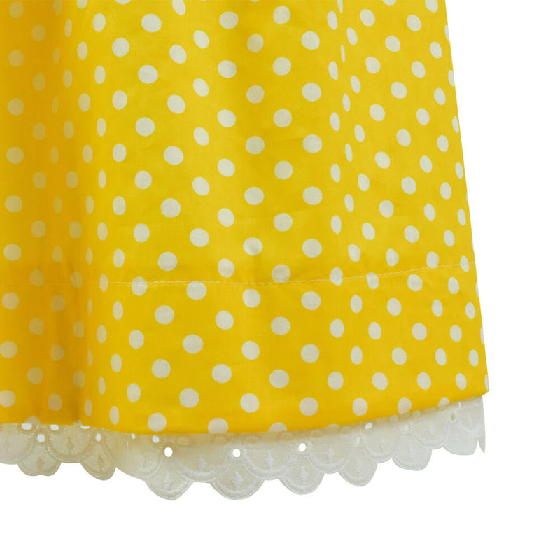 Toy Story 4 Gabby Gabby Dotted Yellow Dress Cosplay Costume Kids Children