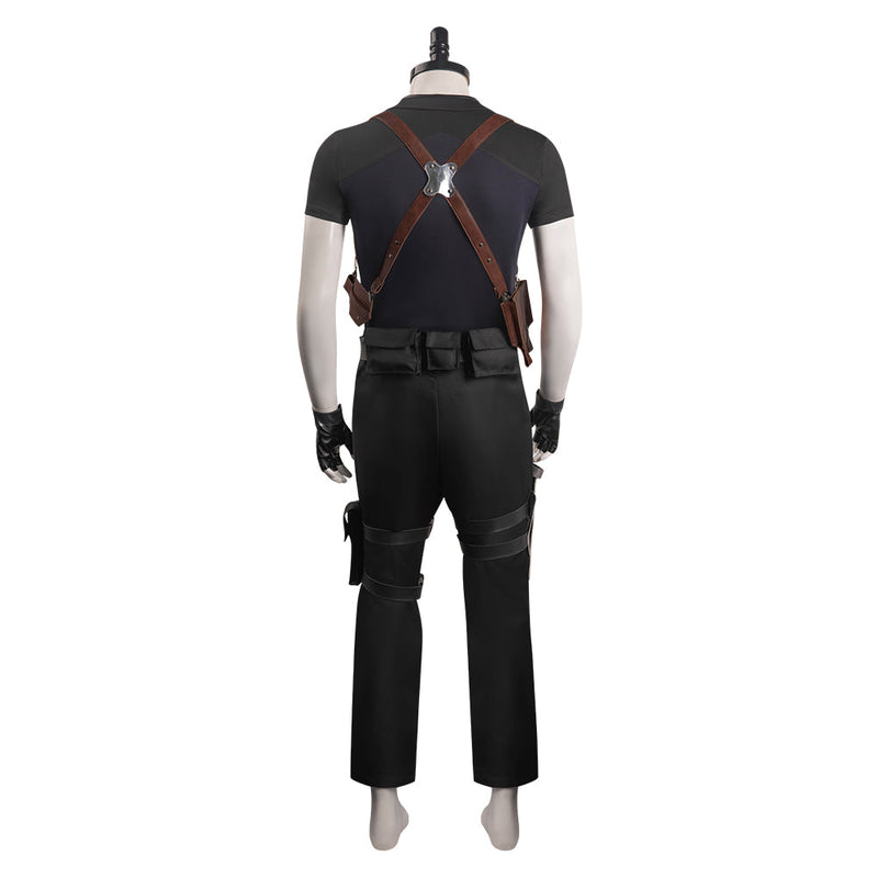 Resident Evil 4 Remake - Leon S.Kennedy Cosplay Costume Coat Pants Gloves Outfits Halloween Carnival Suit