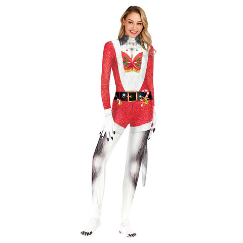 Christmas Husky dog Cosplay Costume Outfits Halloween Party Carnival Suit