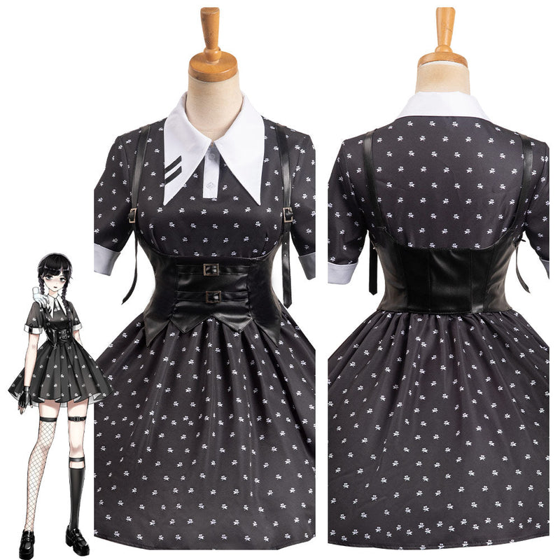 Wednesday Addams Lolita Dress Outfits Halloween Carnival Party Suit