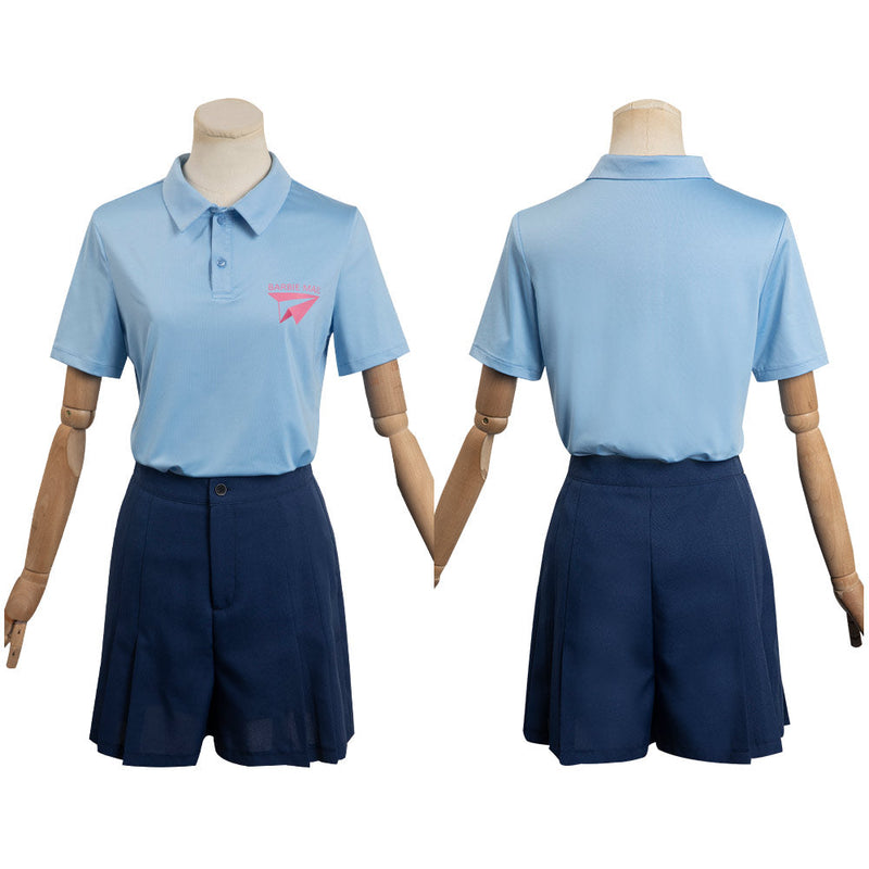 2023 Movie Blue Mailman Outfits Halloween Carnival Cosplay Costume