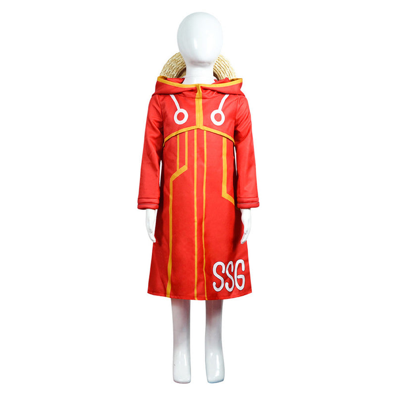 Luffy Kids Cosplay Costume Outfits Halloween Carnival Party Suit