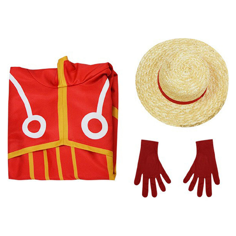 Luffy Kids Cosplay Costume Outfits Halloween Carnival Party Suit